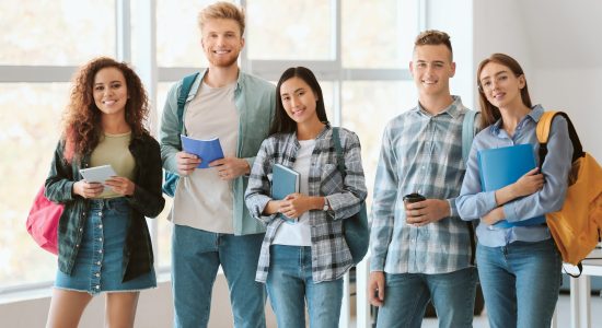Group of students in university